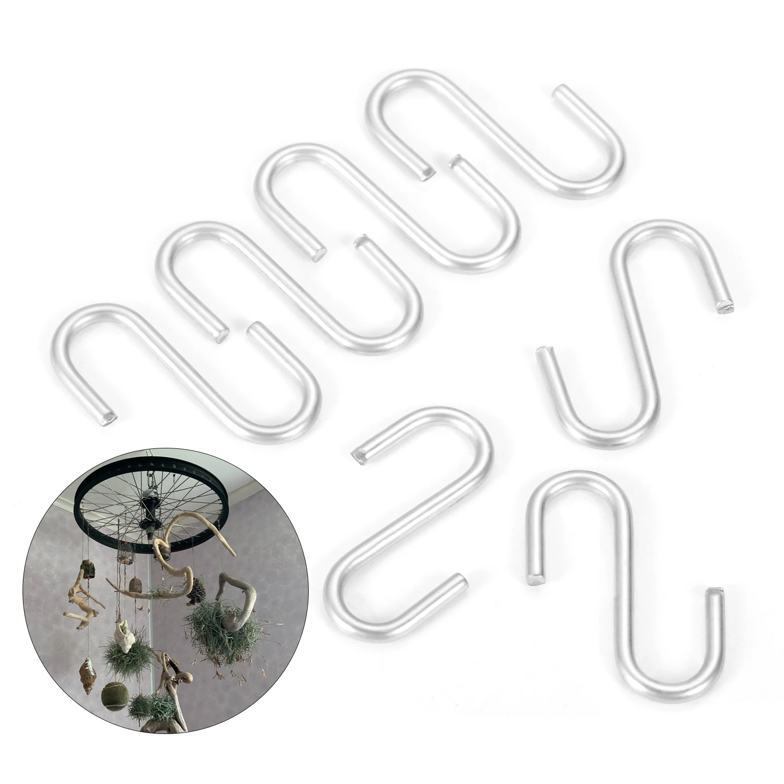 40pcs Metal S-type Hook Rack Hanger Multiple Use Kitchen Utensil Clothes Bag Key Mask Towel Bathroom Closet Storage 30mm/1.18in