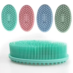 Silicone Loofah Exfoliating Silicone Body Scrubber Silicone Double-Sided Shower Brush Sensory Deep Cleaning Bath Accessory