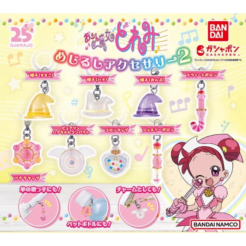 Bandai 8 SZTUK Gashapon Ojamajo Doremi Anime Zabawki Dla Dzieci Figurki Akcji Prezenty Kolekcjonerski Model Wisiorek 2 Ozdoby