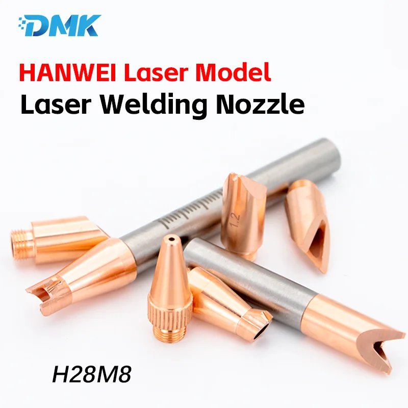 

HANWEI Laser Welding Nozzle Fiber Handheld Copper Weld Nozzles H28M8 Welding Head Parts For HW Automatic Wire Feed Laser Welder