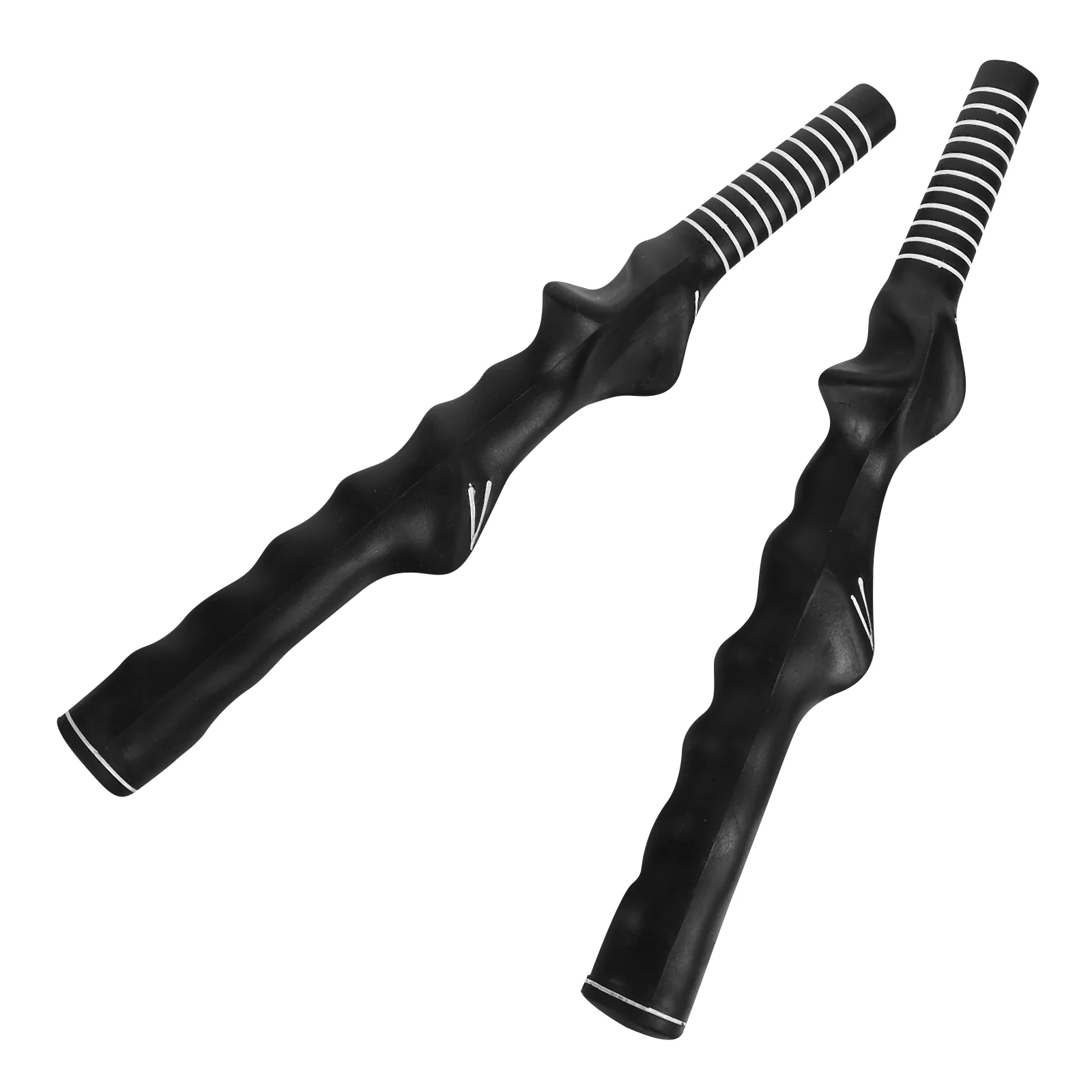 2pcs Rubber Training Grip Swing Golfer Correct Hand Position Training Tool Practice Aids