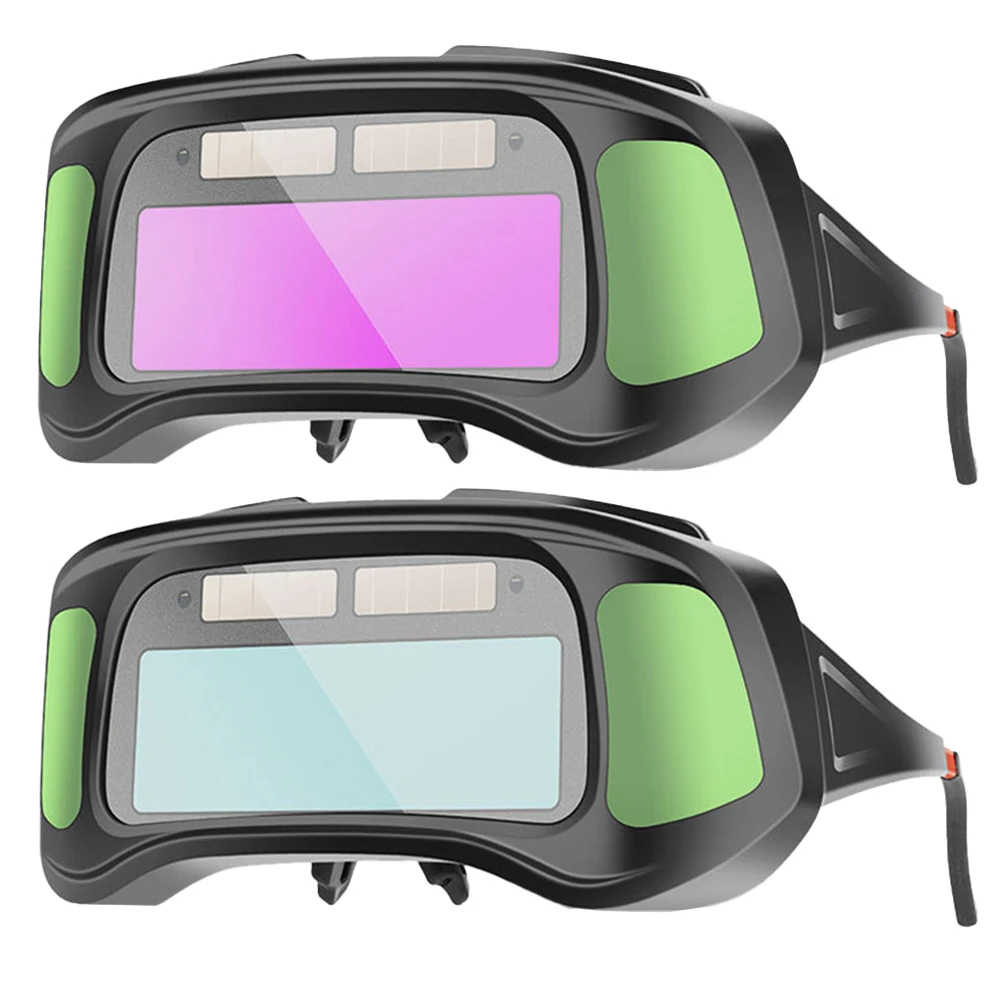 

Intelligent Dimming Glasses Auto Darkening Welding Glasses Lightweight Protective Glasses Two-side Screens Breathable Frame