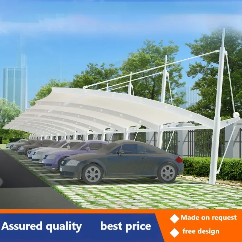 Villa parking awning Structural parking shed Outdoor film car awning