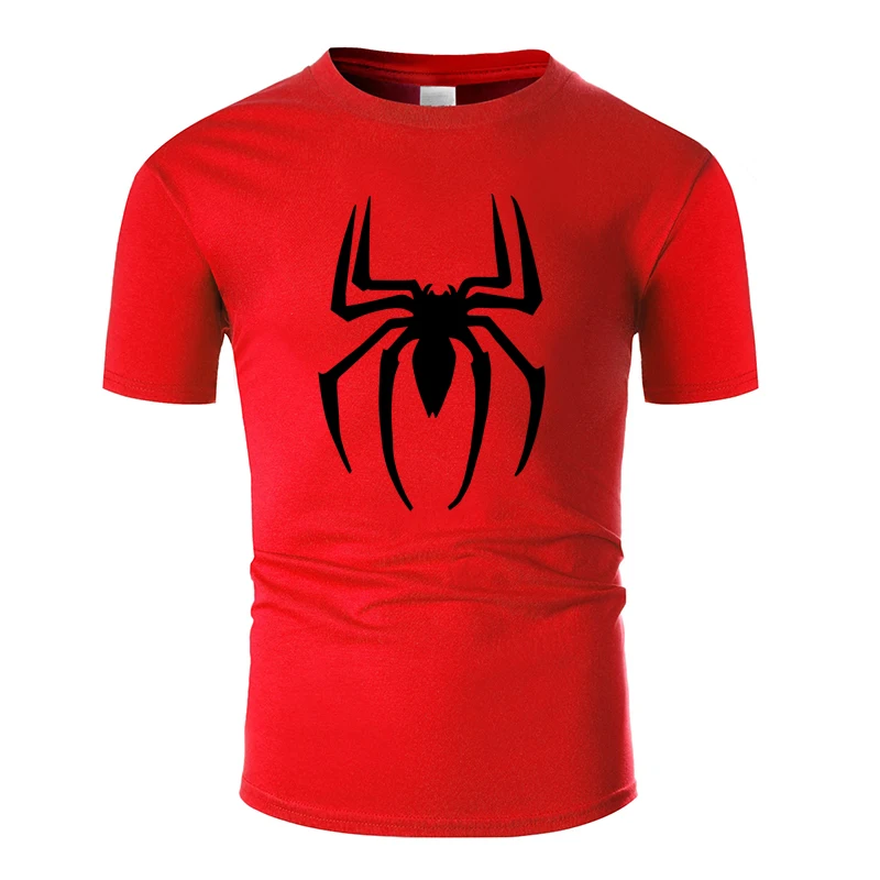 Marvel Cool Spiderman Line Art O Neck Cotton T Shirt Men And Woman Unisex Summer Short Sleeve Designed Casual Tee 13 Color