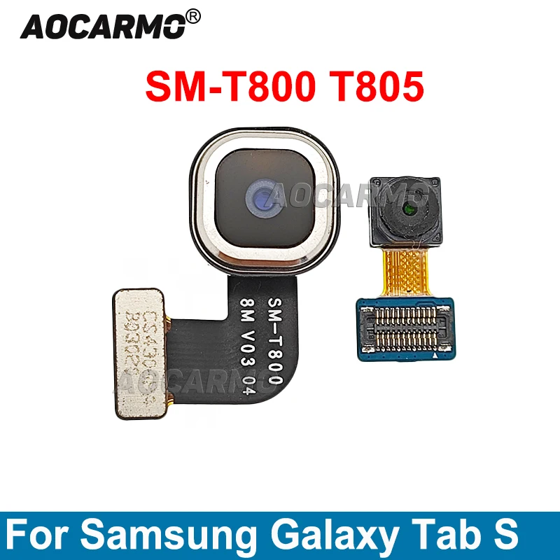 Aocarmo For Samsung Galaxy Tab S SM-T800 T805 Front Camera And Back Rear Main Camera Gold White Replacement Parts