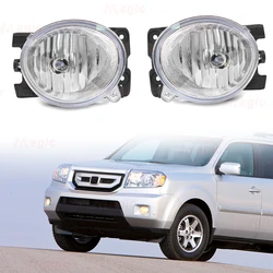 For Honda Pilot 2009 2010 2011 Fog Lamps Halogen Fog Lights Front Bumper Headlights DRL Daytime Running Lights Car Accessories