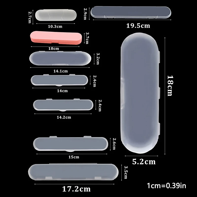 1/8 Pcs Portable Rectangle Nail Art Tool Empty Storage Box Tweezers Clippers Pens Polishing Nail Buffer Files Plastic Container' view 6