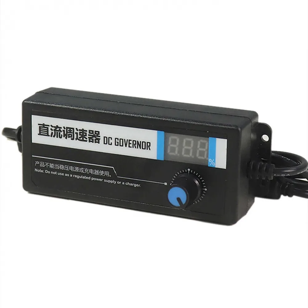 

12V 3A Digital Display Motor Speed Governor AC220V to DC12V Stepless Speed Regulation Dimming Slow Start and Stop Regulator