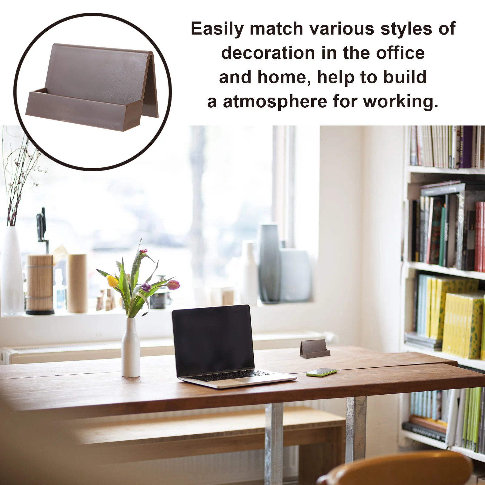 

Plastic Business Card Holder Durable Organizer for Desk Office Business Cards Display Rack Practical Card Stand Storage Holder