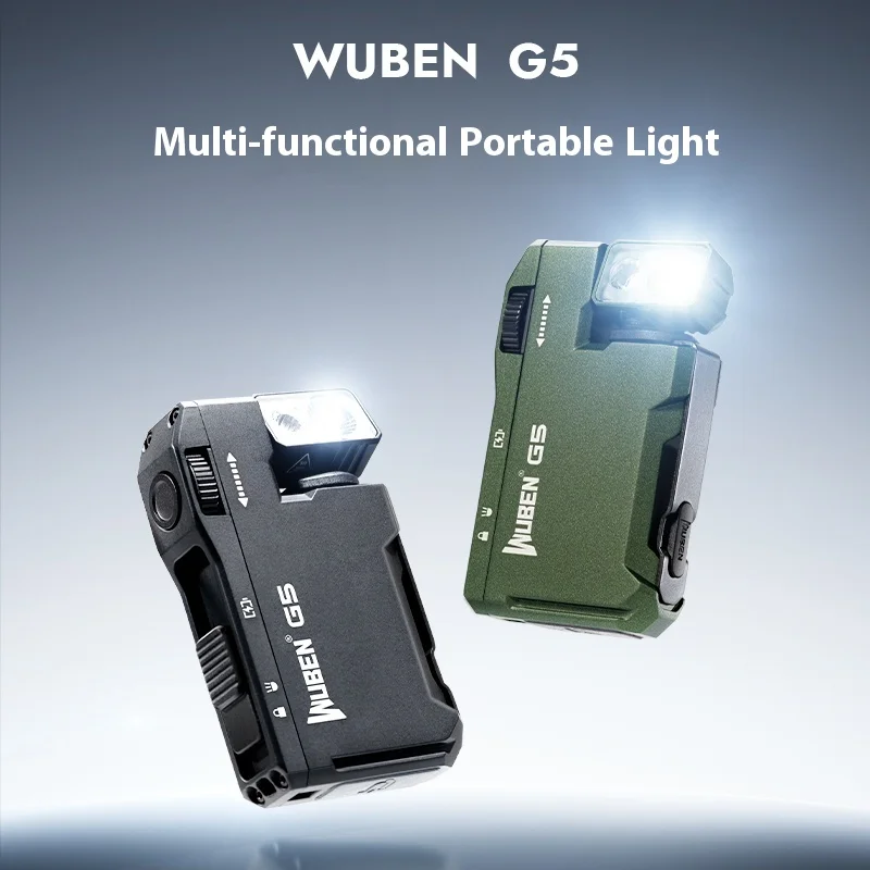 

WUBEN G5 Portable EDC Lamp Magnetic Strong Light Flashlight, Outdoor Camping, Hiking Rechargeable Waterproof Lighting.