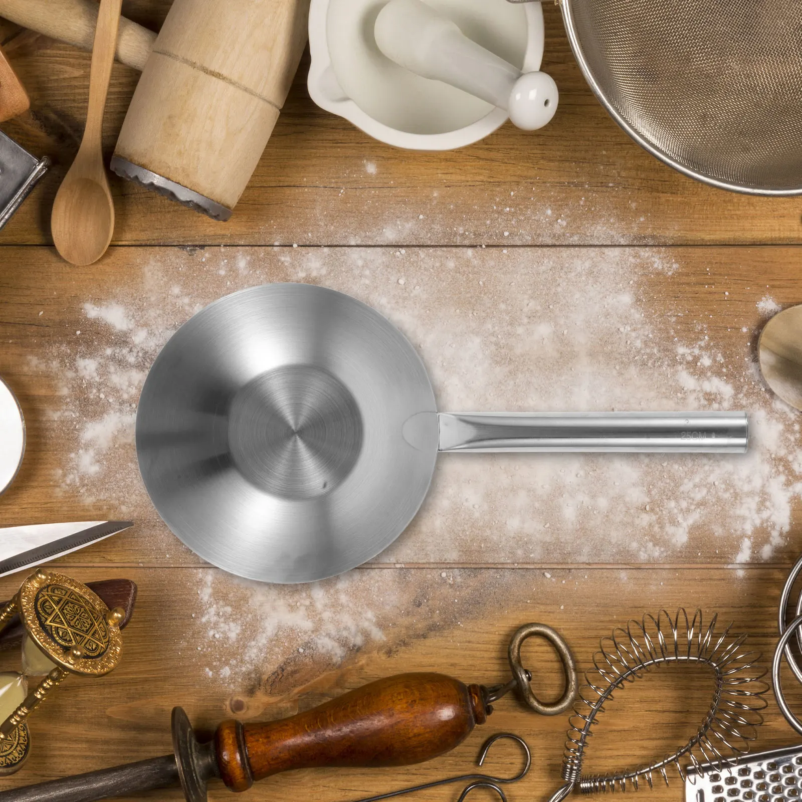 

Stainless Steel Ladle Long H Water Scoop Soup Spoon Kitchen Gadget Wear Resistant Commercial Use Home Dining