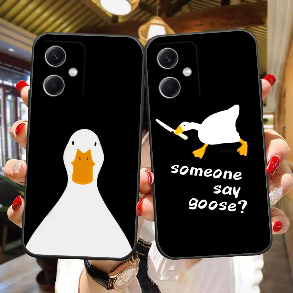 

Cartoon Duck Goose Cover Phone Case For Redmi Note 14 13 12 12S 11 11T 11S 10 9T 9S 9 8T Pro 5G 4G Silicone Case Funda Shell