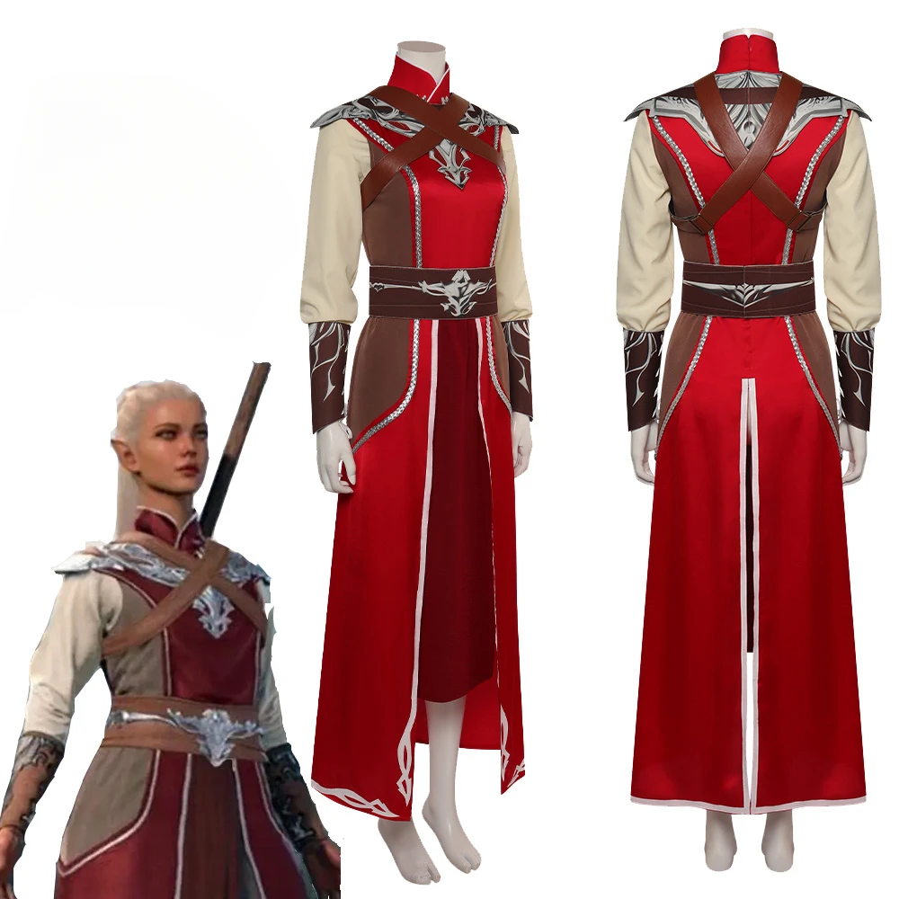 

Baldur Cos Gate 3 Cosplay Costume Celestial Warlock Women Game Uniform Dress Outfits Fantasy Halloween Carnival Party Role Suit