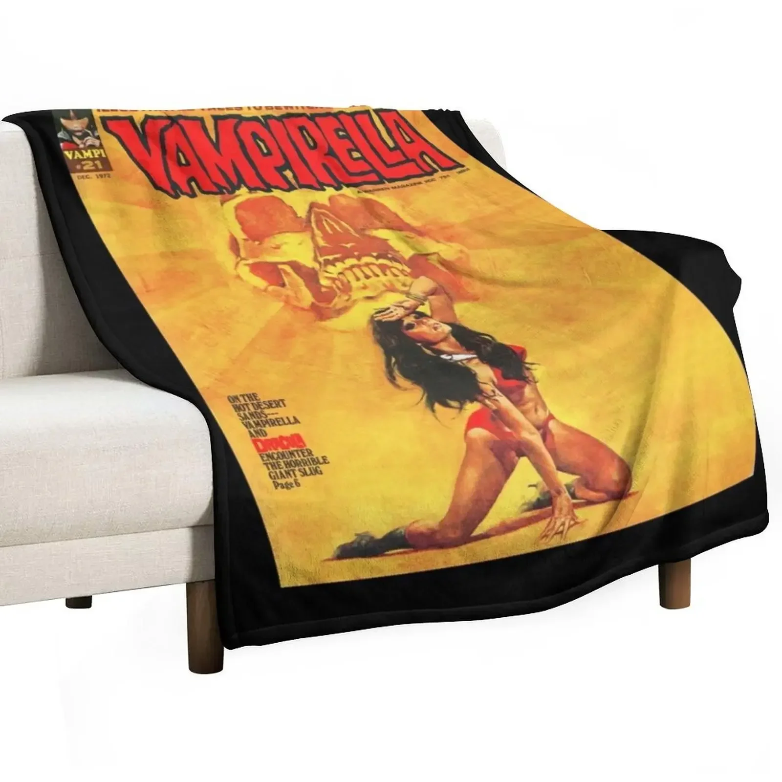 

A GREAT VINTAGE VAMPIRELLA MAGAZINE COVER! Throw Blanket Outdoor Soft Blanket for Picnic Beach Camping