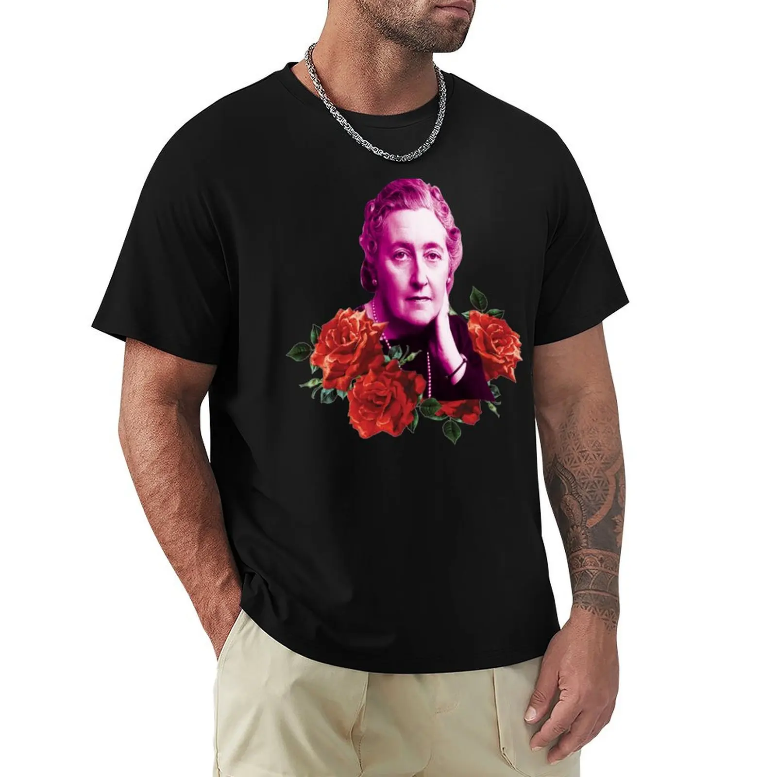 agatha vintage art T-Shirt man t shirts for men casual T-Shirt