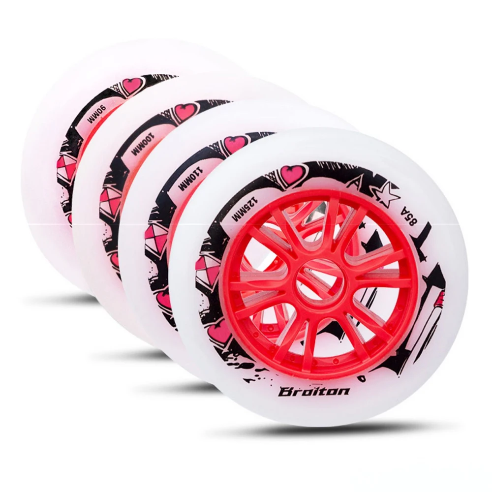 

Original BROITON Speed Skate Wheels 90 100 110mm 125mm 85A High Elastic Inline Skate Tires Marathon Roller Skates Wheel Racing