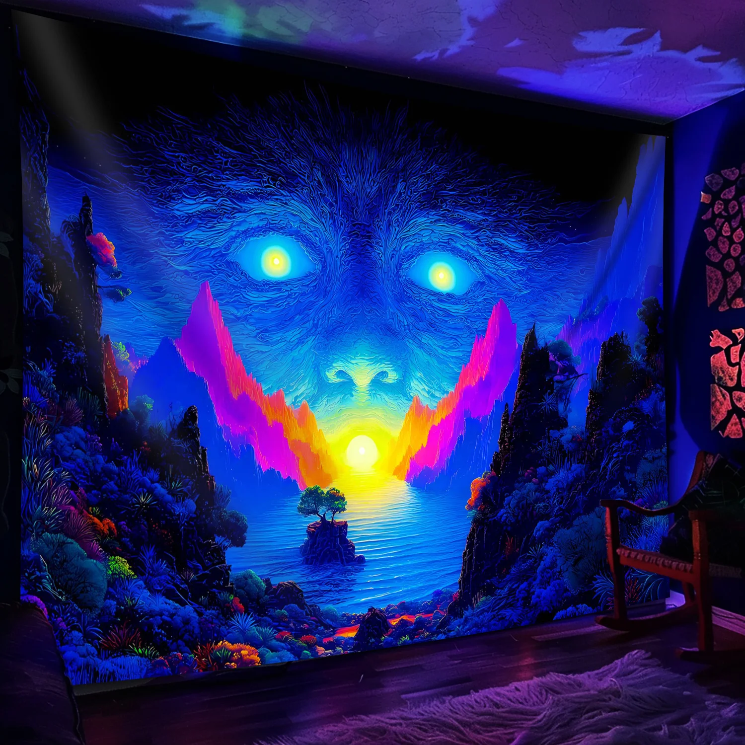 

VIKAMA Mystical Fantasy Tapestry Living Room Feature Wall Meditation Space Theme Living Room Wall Hanging Room Decor