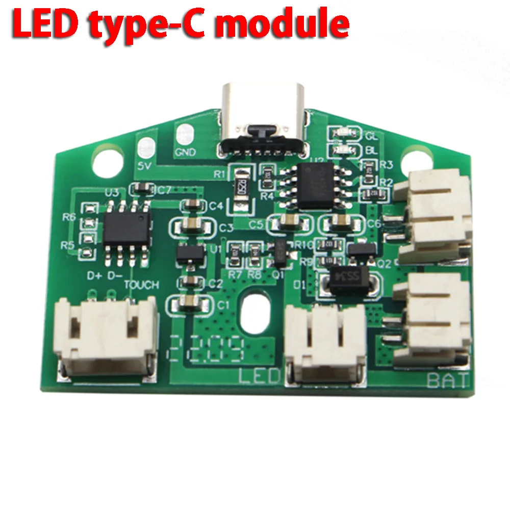 

1pcs 3.7V table lamp circuit board USB charging PCB type-C Bicolor stepless dimming led touch small night lamp control module