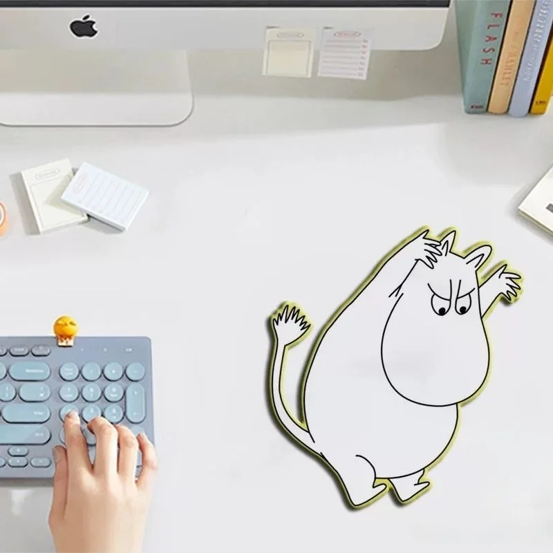 Cute Hippo Moomin Cartoon Diatom Mud Personality Mouse Pad Waterproof Non-slip Laptop Portable Creative Shaped Mouse Pad view 3