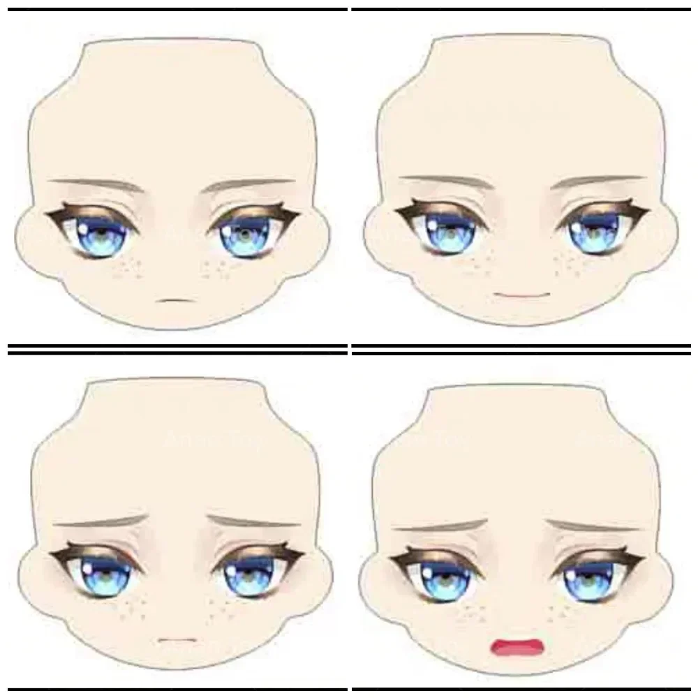 

Freminet Ob11 Ob22 Face Doll Handmade Water Sticker Faceplates Anime Game Cosplay Toy Accessories Free Shipping