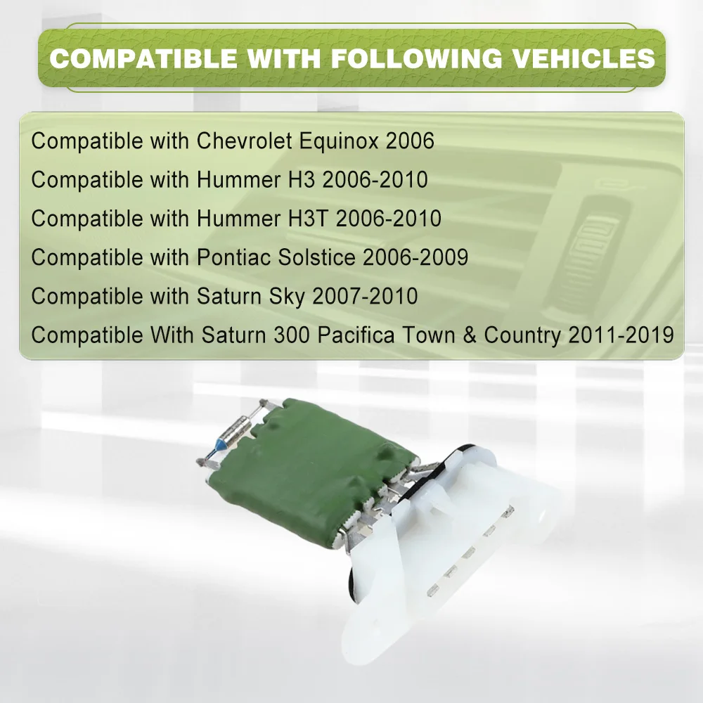 

5-контактный резистор двигателя вентилятора отопителя HVAC для Chevrolet Equinox Hummer H3 H3T Pontiac Saturn RU984, 10397098, 4P1444