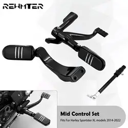 Motorcycle Mid Control Kit Footpeg Footrest Pedal Shift Levers Linkage Set For Harley Sportster XL 883 1200 72 48 Iron SuperLow