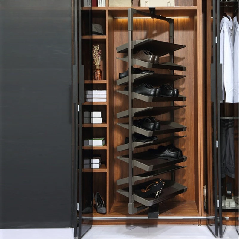 

Cloakroom 360-degree rotating shoe rack, telescopic rotation, space-saving multi-layer shoe cabinet, telescopic shoe rack