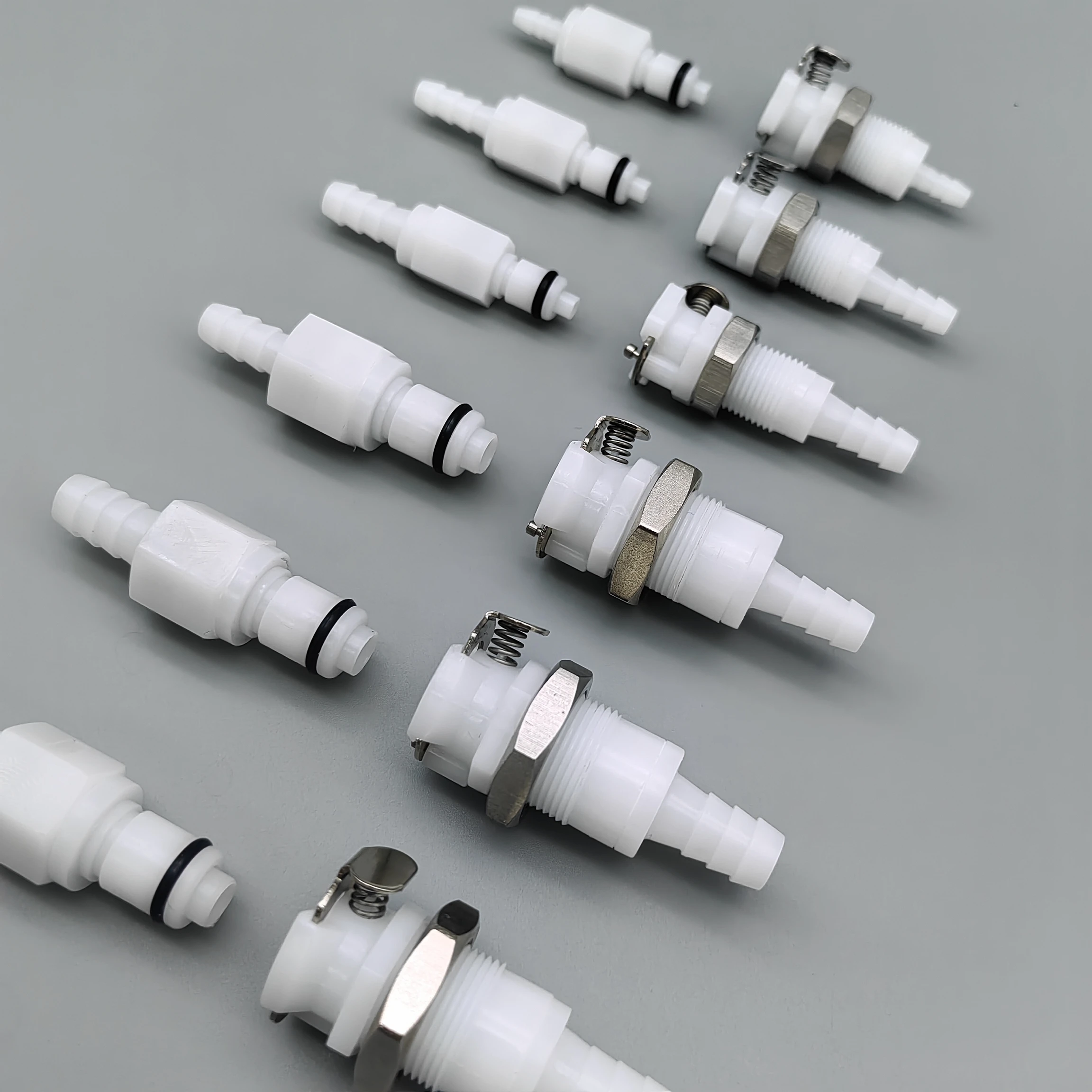 موصل قابس سريع من البلاستيك CPC ، صمام تصريف ، موصل أنثى مقطوع ، ملولب من خلال الطرف الأنثوي للوحة ، MT3163 #5