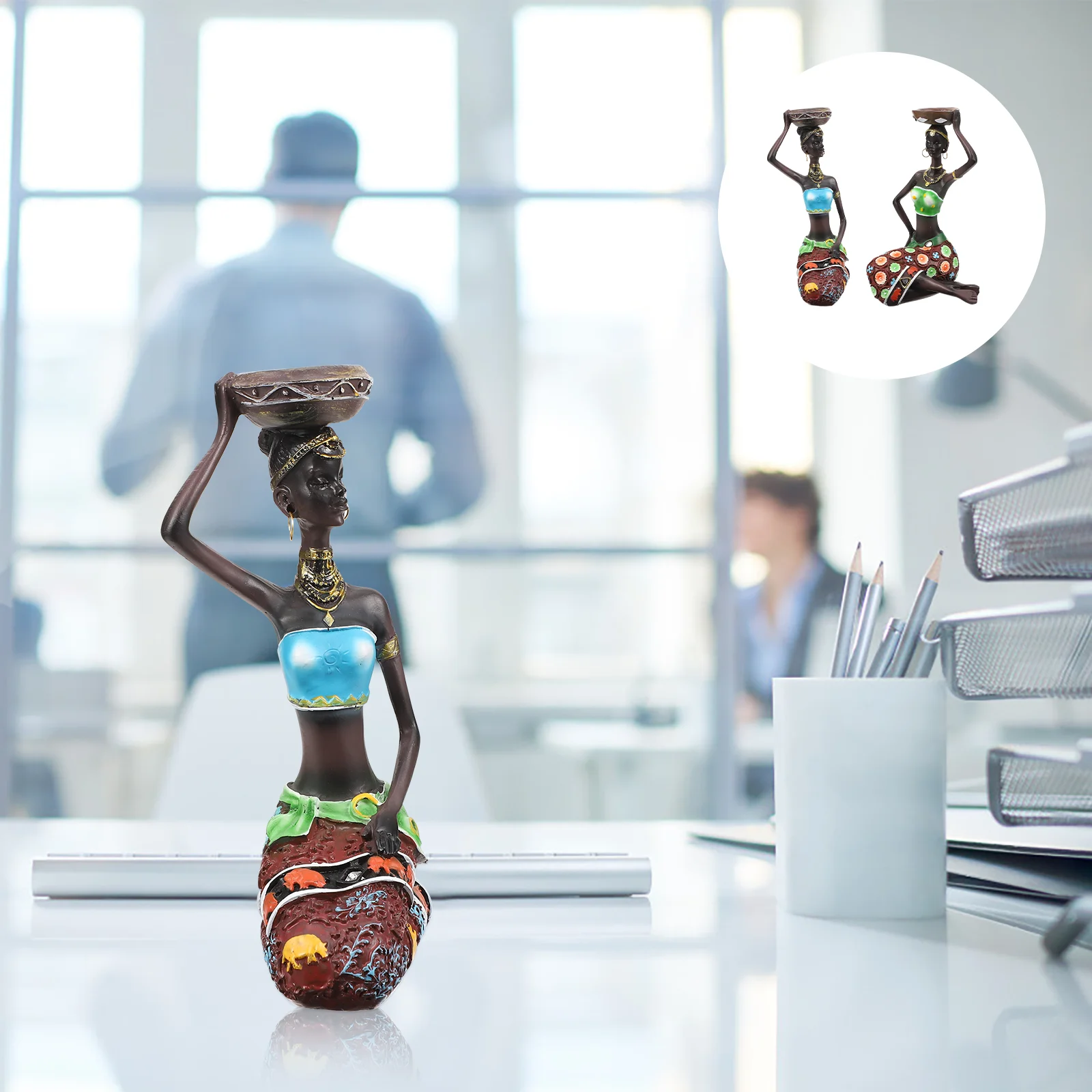 

2pcs Candlestick Home Decoration Beautiful Practical Holder Elegant Design Resin Holder Quality