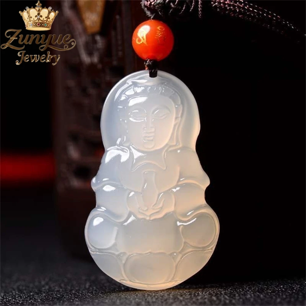 

High-end Natural agate ice type chalcedony pendant Luxury Quality Jewelry Fashion Jewelry Exquisite Elegant Popular Charms Gift
