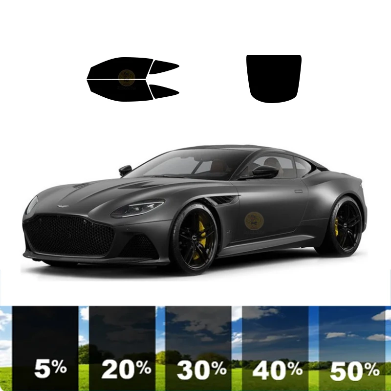 precut Removable Window Tint Film For Car 100% UVR 5%-70%VLT Heat Insulation Carbon ﻿For ASTON MARTIN DBS 2 DR COUPE 2022-2023