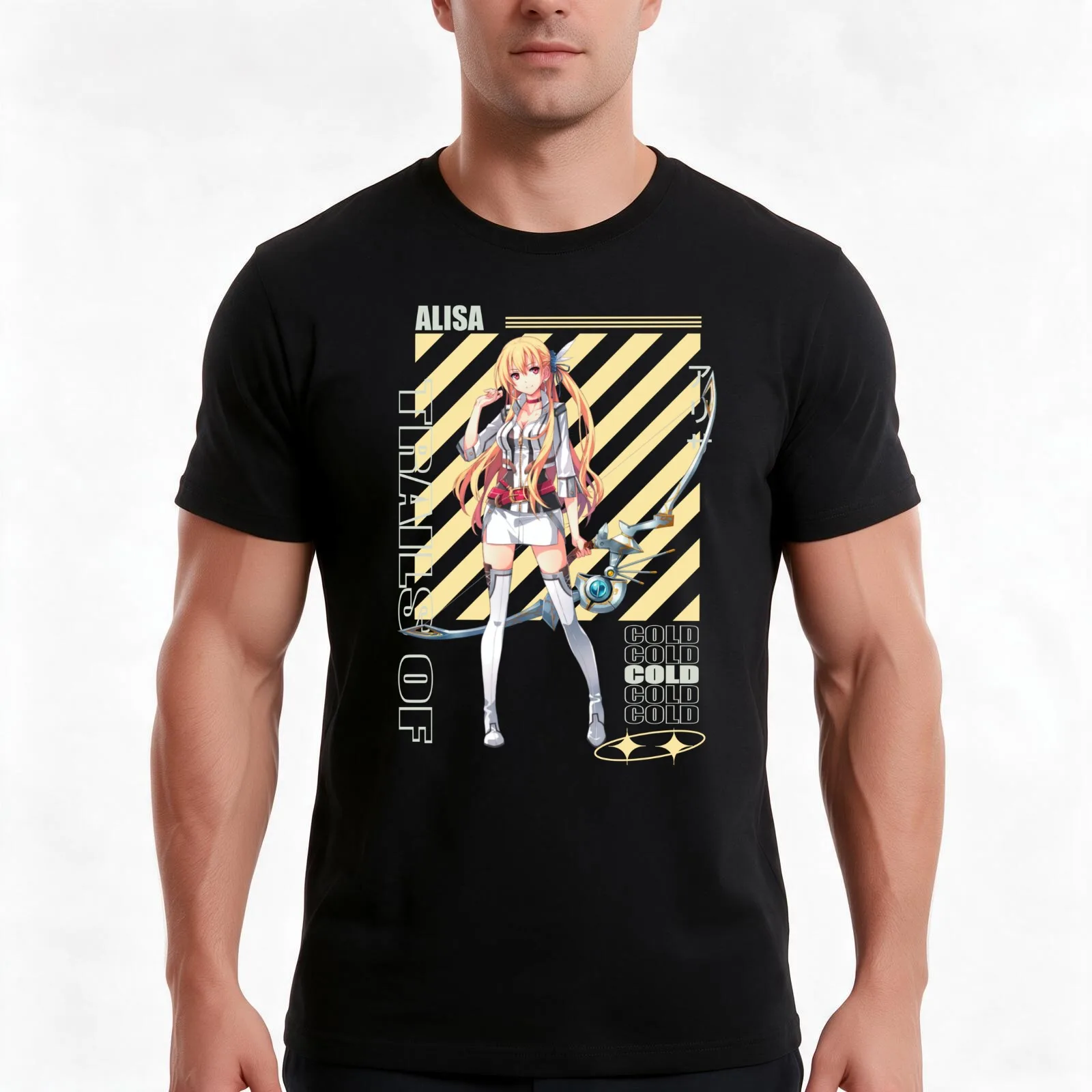Alisa Trails of cold steel Best Seller T-Shirt, Summer Casual Cotton Tee, Oversized Streetwear Tops, Vintage Graphic Print