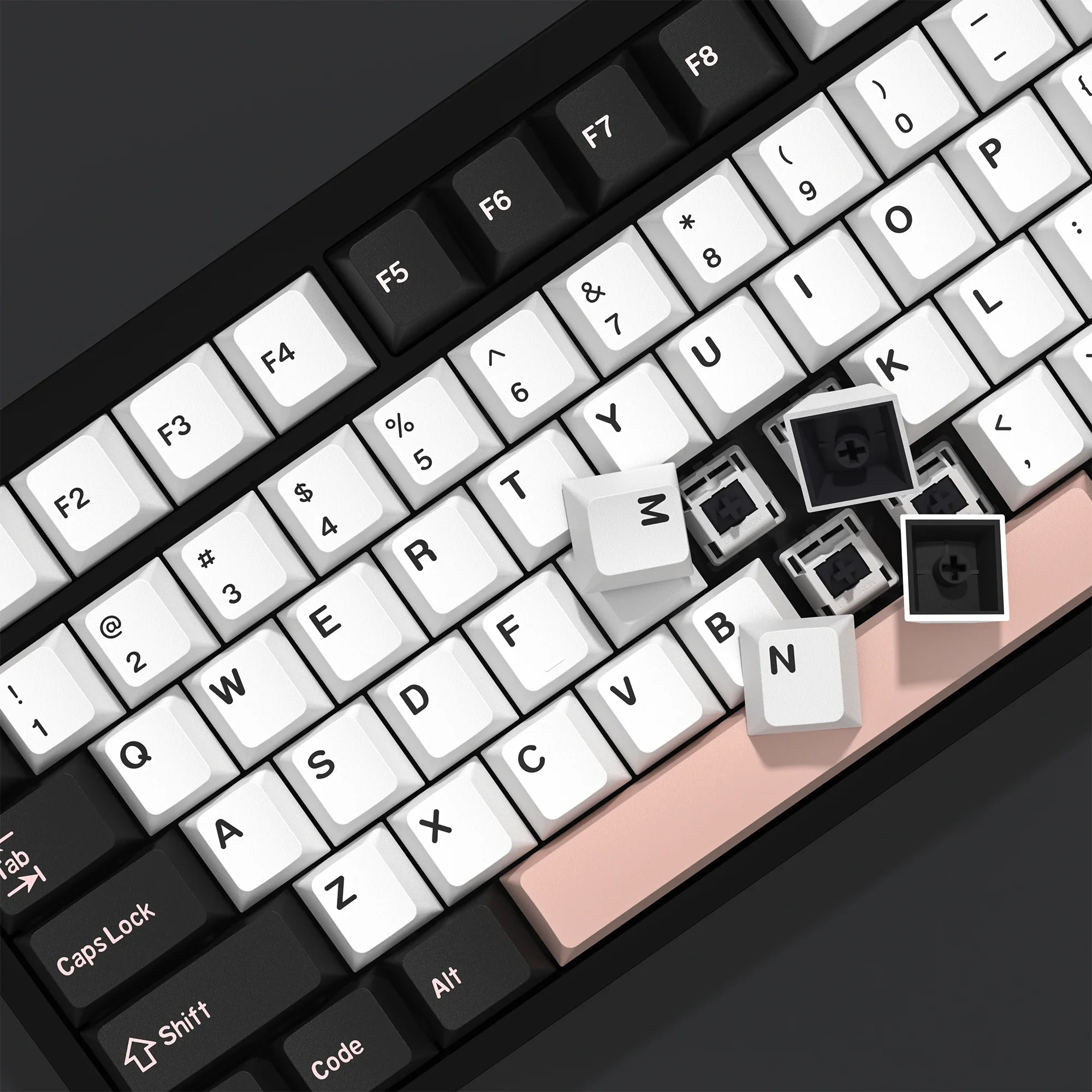 KBDiy GMK Olivia Keycaps voor mechanisch toetsenbord Double Shot Cherry Profile PBT Keycap voor MX Switch ISO 176 toetsen Caps 7U Space