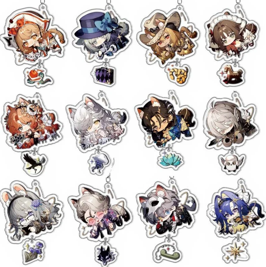 18pcs/Set Reverse:1999 Medicine Pocket Druvis III Bkornblume An-an Lee Vertin Keychain Accessories Anime Game Cosplay Prop Badge