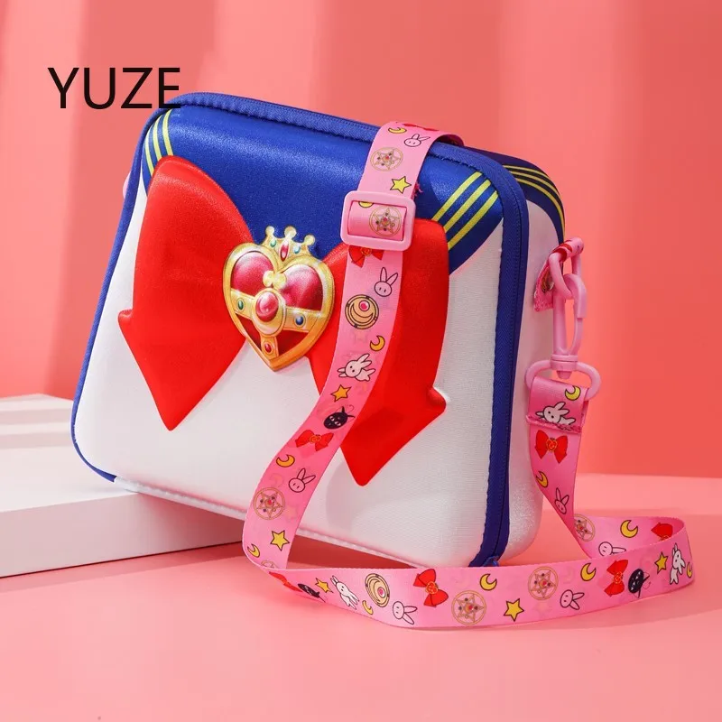 Borsa per il trucco Cartoon Sailor Moon 3D Stereo Net Celebrity Messenger Bag borsa a tracolla di grande capacità per studenti