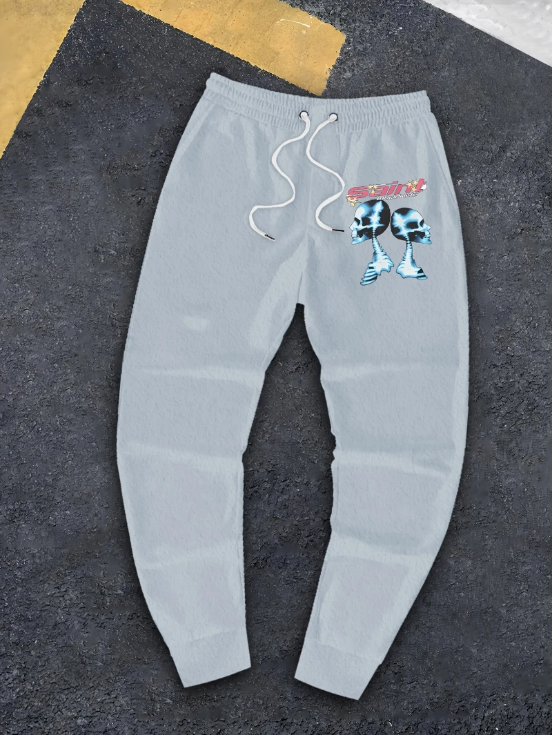 

2025 Autumn and Winter Mens Punk Street Pants Loose Fit Joggers Drawstring Waist High-end Luxury Is for Both Men and Women Gym