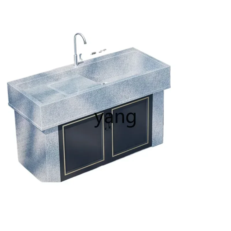 LTT outdoor natural marble sink basin integrated granite laundry sink