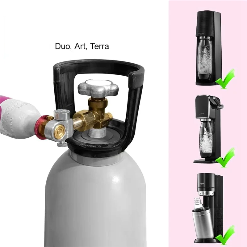 

Адаптер для заправки A22F-CO2, подходящий для цилиндра CO2 с быстрым подключением Duo, Art, Terra с манометром 3000 фунтов на квадратный дюйм для бутылки CO2 W21.8-14