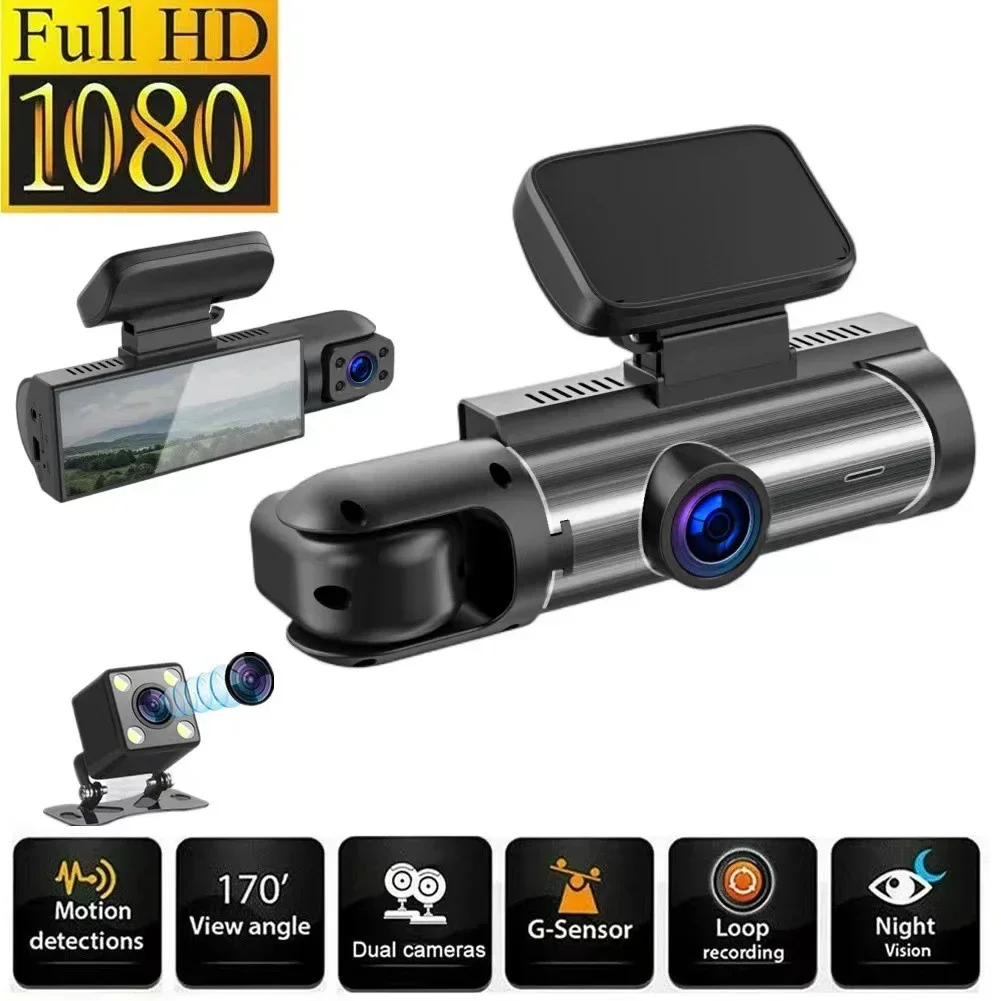 1080p HD Dash Cam Car Dash Cam Anti-corrosion High Universality Fitment IPS Touch Screen Light Weight Loop Recording