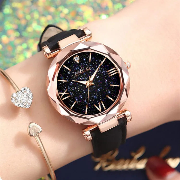 Kobiety zegarek kwarcowy inteligentny zegarek kobiety nowe mody matowy zegarek na pasku gwiazdy mała rzymska skala Luminous Ladies Watch Reloj Hombre