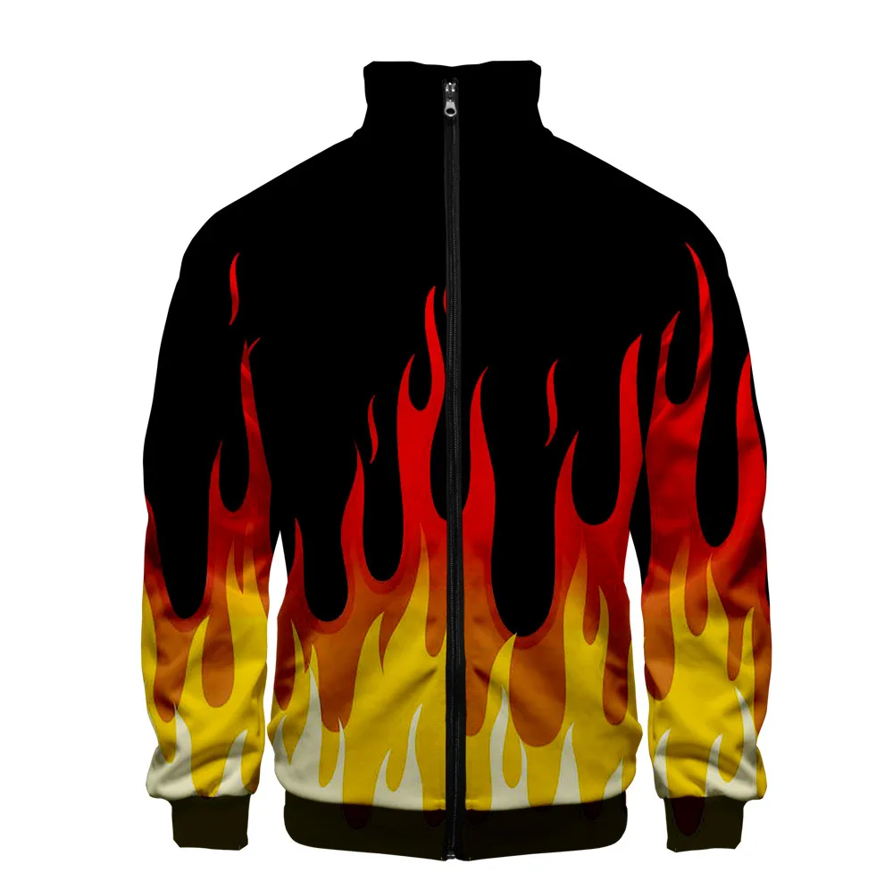 

3D Coats Red and Yellow Flame Hoodie Men Women Long Sleeve Cosplay Men Jacket Sweatshirts