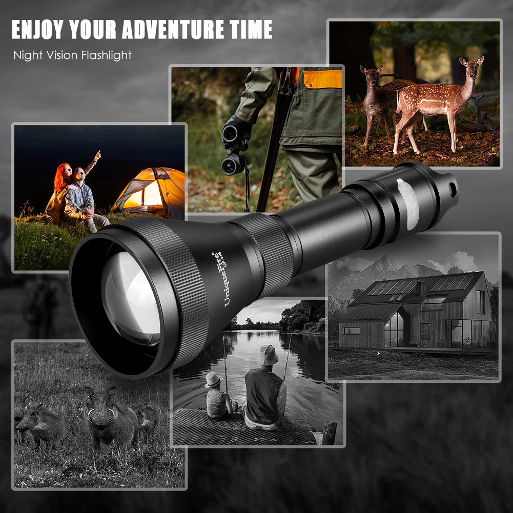 UniqueFire H5 IR940nm IR850nm LED FlashLight Dimmer Swtich Indicator USB C Rechargeable Torch for Coyote Hog Predator Hunting