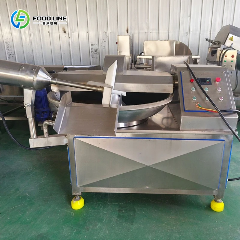 Meat Chop Cutter Machine with a One-year Warranty 1200kg Weight Meat Dicing Machinery