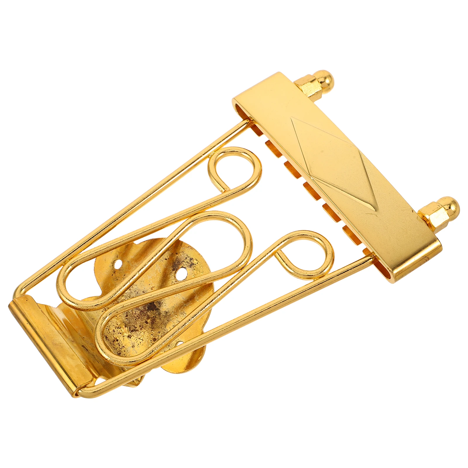 

6 String Tailpiece Guitar Golden Metal Archtop Bridge Screws Compatible 6-string Guitars Electric Jazz Bridge