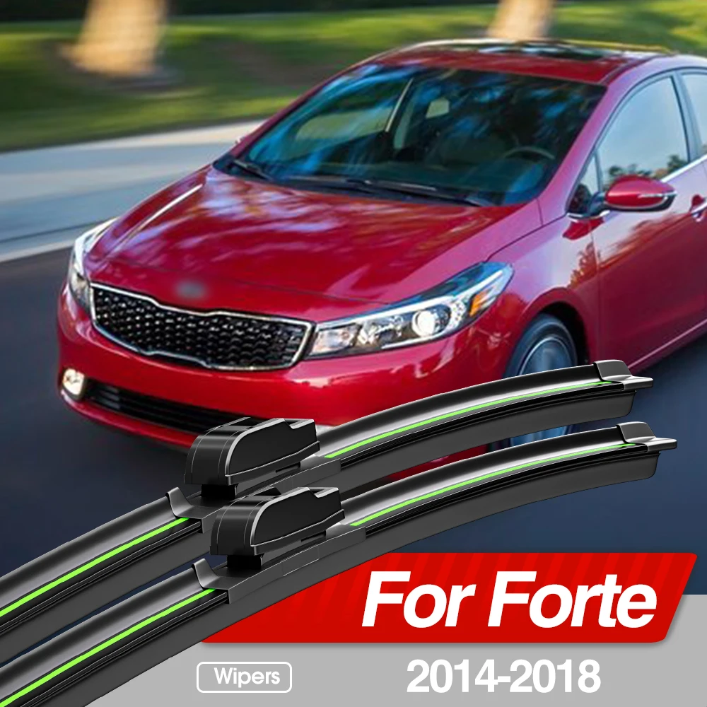 For Kia Forte 2014-2018 Front Windshield Wiper Blades 2pcs Windscreen Window Accessories 2015 2016 2017