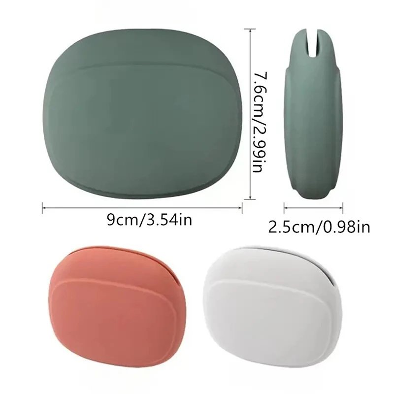 Silicone Wired Headphone Storage Bag, Small Portable Headphone Cable Data Cable Organizer Bag