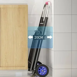 Folding retractable cart, hand truck handling, domestic magic trailer, shopping cart, portable hand cart Main Main Sales Travel Trailer - №3