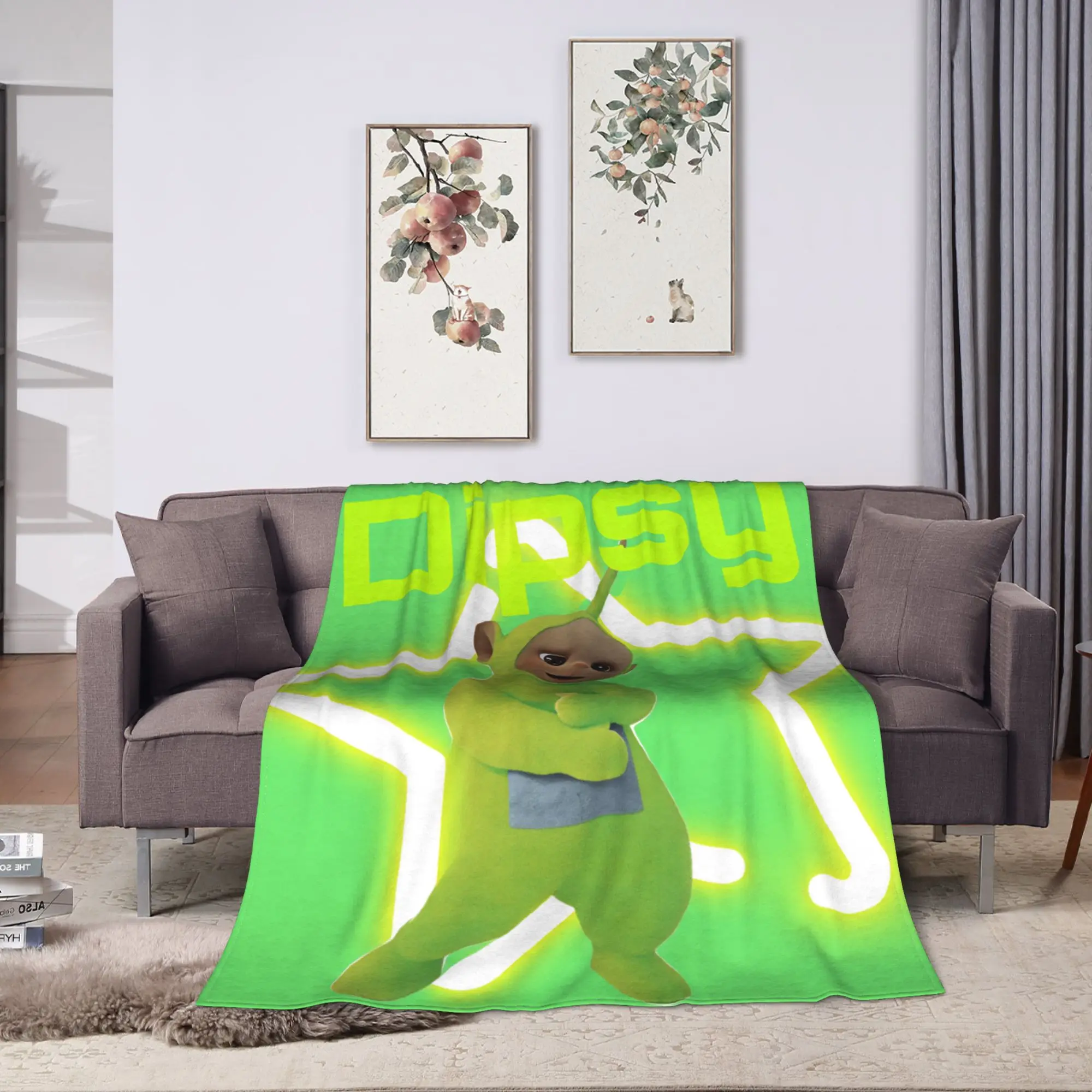 Childrens Cute T-Teletubbies Blanket  Decorative Flannel Bedding Throws For Couch Chair Warm Soft Custom Quality Bedspread Gift