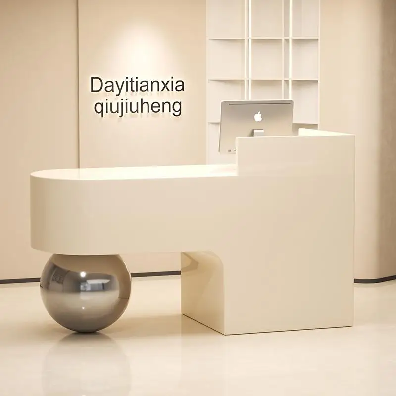 

Beauty Modern Reception Desks Shop Luxury Best Company Simple Desks Aesthetic Minimalist Display Scrivania Trendy Furniture