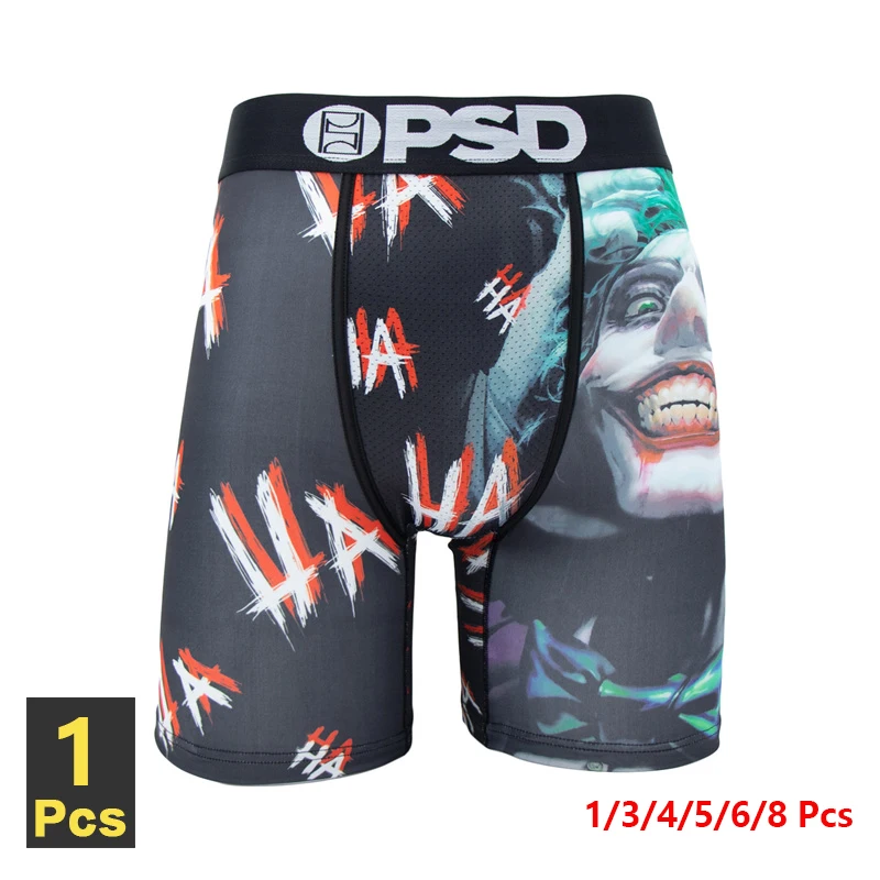 1/3/4/5/6/8Pcs Sexy Men Underwear Boxershorts Fashion Printed Man Underpants Panties Print Men Innerwear